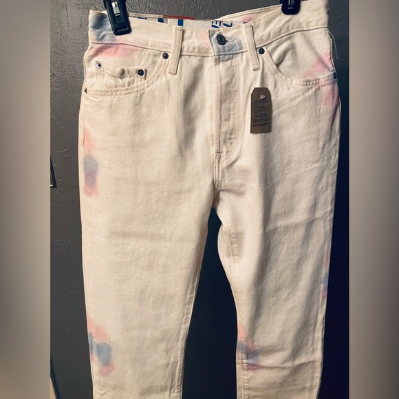 NWT Original Levi’s 501 Jeans Straight Leg Button Fly White Size 28x30 - Picture 2 of 12